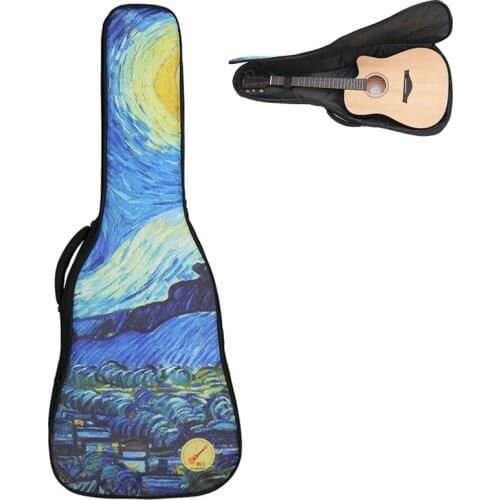 Scione 36/40/41 Inch Acoustic Guitar Bag Soft Cotton Case Backpack 10mm Thicken with Double Shoulder Straps K030