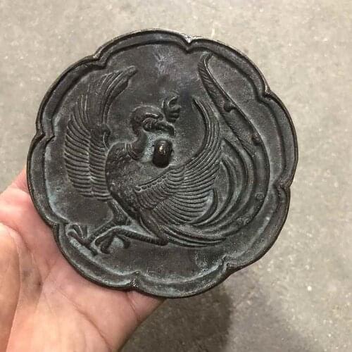 Old bronze mirrors phoenix, Exquisite handicraft decorations
