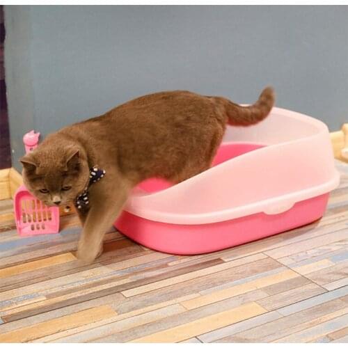Pet Dog Toilet Cat Litter Box Cat Dog Tray Teddy Anti-Splash Toilette with cat litter shovel Puppy Cat Indoor Home Sandbox