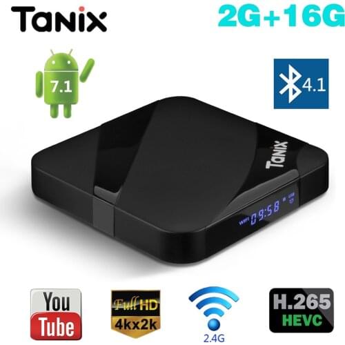 TX3 MAX LED Mini TV Box Android 7.1 2GB DDR3 16GB ROM Amlogic S905W Quad Core WiFi Bluetooth 4.1 Smart TV Box 4K HD Media Player