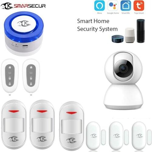 Smart Wireless WiFi alarm Siren smart life app control compatible with Alexa Google Home voice Control