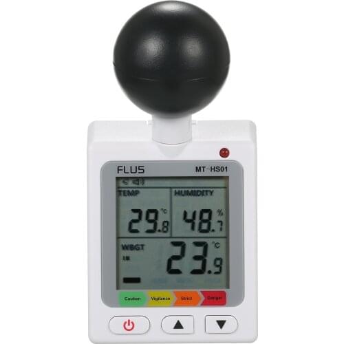WBGT + HI Outdoor Heat Index Checker Stress Meter Air Globe Temperature Humidity Tester