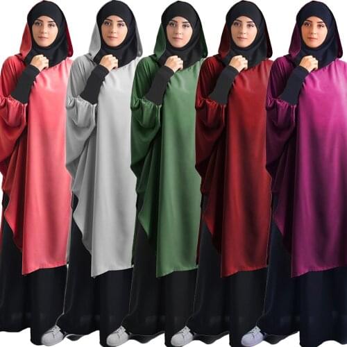 Women Muslim One Piece Hijab Long Prayer Garment Hijab Khimar Hajj Wear Hajj Arab Ramadan Islamic Long Tops Large Khimar Fashion