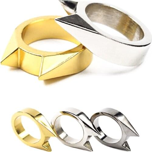 Women Lady Self defence Protect Weapon ring Window Breaker Finger Survival Fight Combat Outdoor Emergency EDC Tool