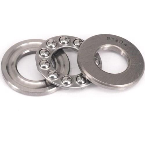 1)51204 20x40x14mm Axial Ball Thrust Bearing Set(2 Steel Races + 1 Cage)AEBC-1
