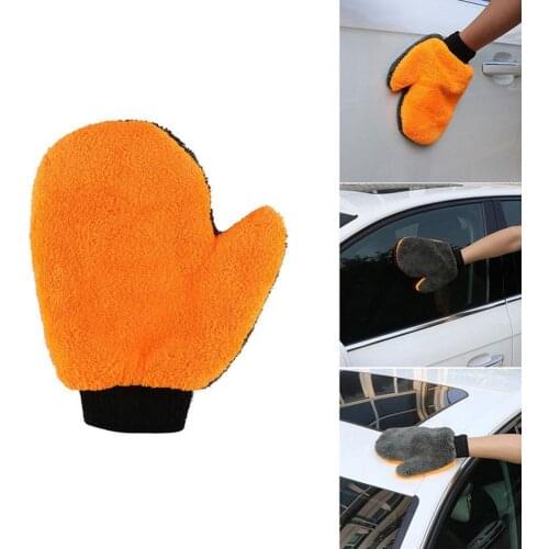 1Pc Car Care Wash Gloves Cleaning Tools Window Door Water Absorption Soft Washer Car Accessories