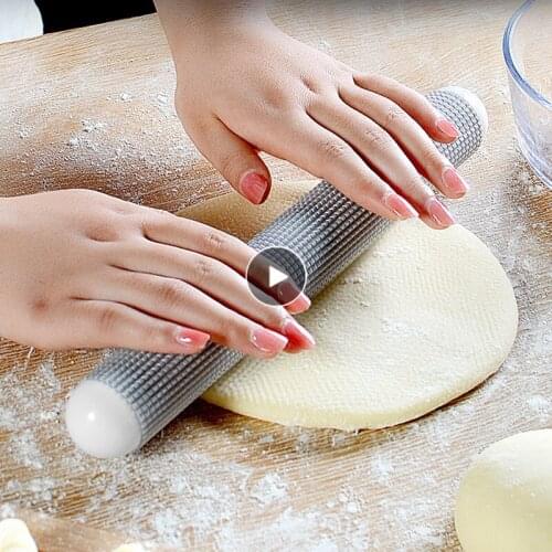 1pc 27*3.5cm Plastic Non-stick Rolling Pin Glide Dumpling Pie Pizza Fondant Dough Roller Decorating DIY Bakeware Pastry Tool New