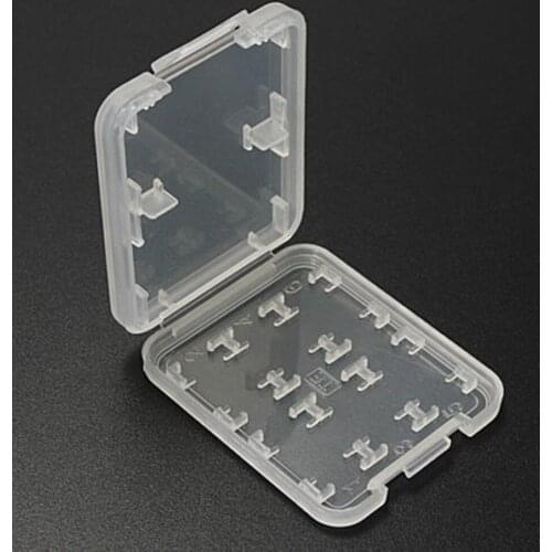 1PC Protector Holder Micro Box For SD SDHC TF MS Memory Card Storage Case Box Bag Plastic Boxes Transparent Hot