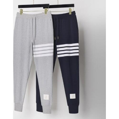 2021 Fashion TB THOM Brand Sweatpants Men Women Summer Thin Cotton Casual Sports Trousers Tracksuit Bottoms Jogger Track Pants