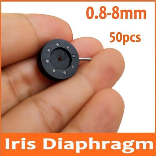 50pcs 0.8-8MM Amplifying Digital Camera Microscope Adapter Light Regulator Optical Iris Diaphragm Aperture Condenser 8 Blades