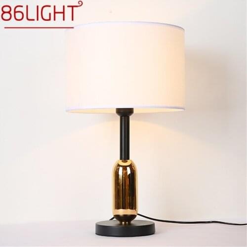86LIGHT Table Lights Contemporary Simple Design LED Fabric Desk Lamps Decorative For Home