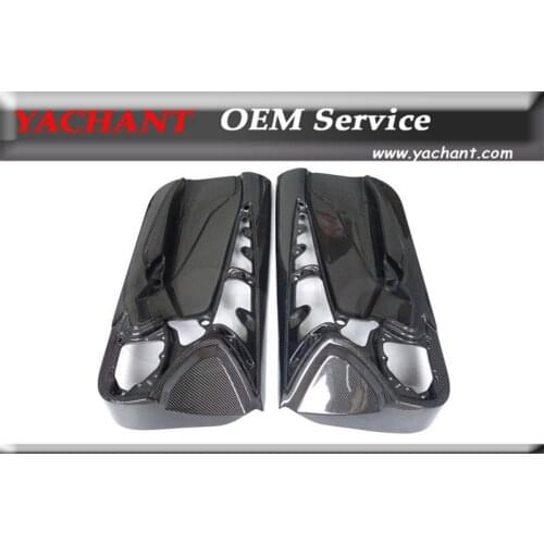 Car-Styling New Carbon Fiber Inner Door Card Interior Trim 2 Pcs Fit For 2011-2014 Aventador LP700 Inner Door Panel Replacement