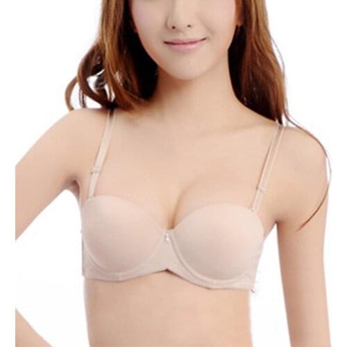 New Fashion Lady Solid Bras Women Push Up Bra Deep V Sexy Brassiere Seamless Wire Free Bras