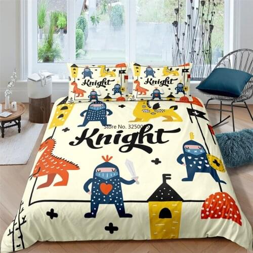 Home Decor Cute Bedding Set Giraffe Panda Soft Polyester Duvet Cover with Pillowcase Full Single Double Cartoon Design