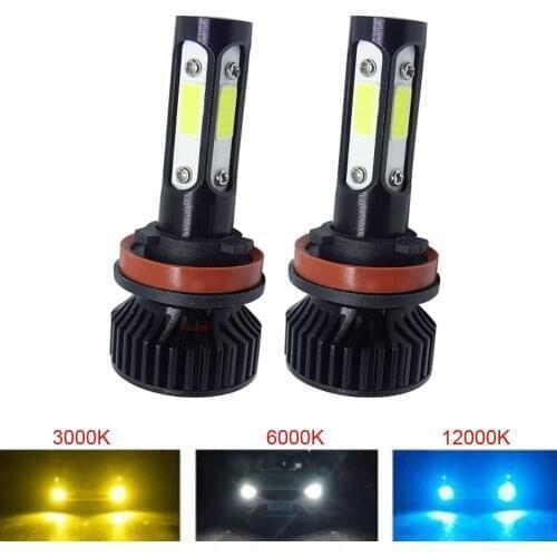 2Pcs 16000LM 2/4Sides H7 LED Headlight H1 Turbo H4 9005 HB3 9006 HB4 LED H8 H11 Bulb 6000K Lamp 360 Degree Diode Auto Fog Light