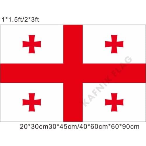 KAFNIK,free shipping 20*30cm/30*45cm/40*60cm/60*90cm small flags Georgia Flag for Countries World Event Decorative Flags