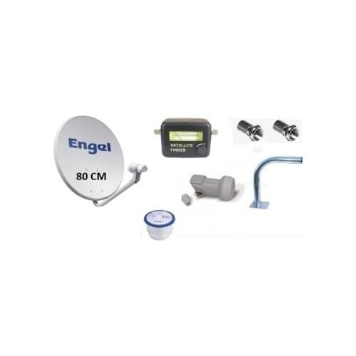 Kit satellite dish Engel 80 cm + LNB + mini + Locator + F connectors + 20 meters cord