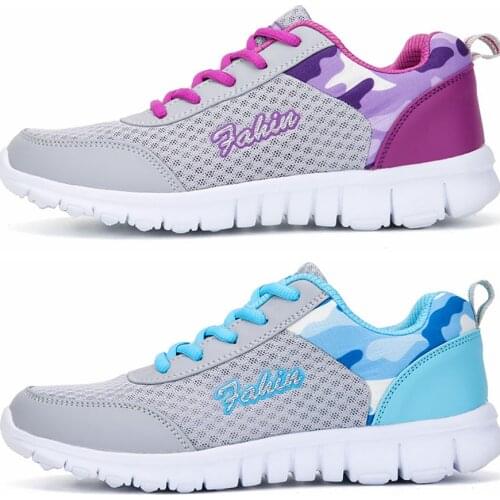Women Casual Shoes Fashion Breathable Walking Mesh Flat Shoes Woman White Sneakers Women 2020 Tenis Feminino Gym Shoes Sport