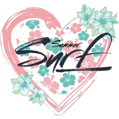 Summer Love Flower Print Sticker DIY Decoration Womens T-shirt Short Sleeve Canvas Bag Bag Heat Transfer Badge