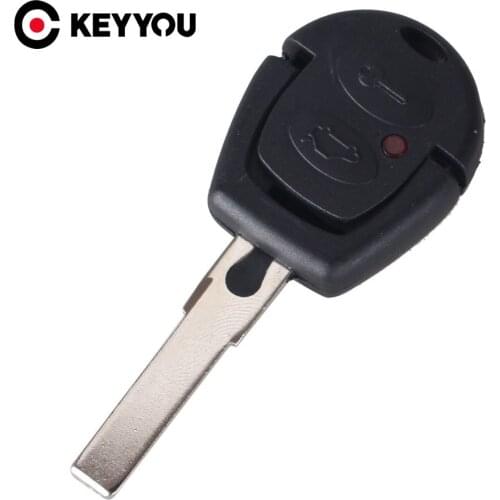 KEYYOU Uncut Blade For VW Remote Key Shell For VW Polo Golf Jetta Sharan For Seat Ibiza Leon Toledo Altea For Skoda 2 Button