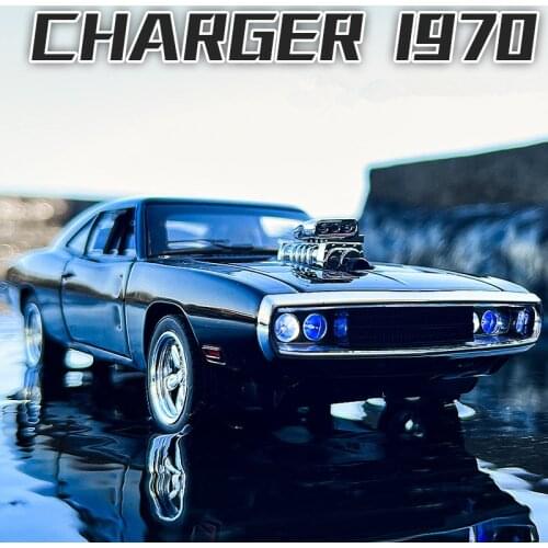 1:32 Dodge Charger Alloy Musle Car Model Diecasts Metal Toy Vehicles Sports Car Model Simulation Sound and Light Childrens Gift