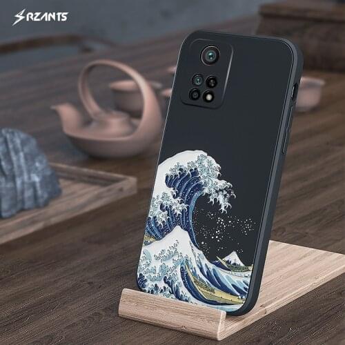 Rzants [Japanese wave]For Xiaomi MI 10T Mi 10T Pro Soft Case Silicone relief Phone Case Cover Casing