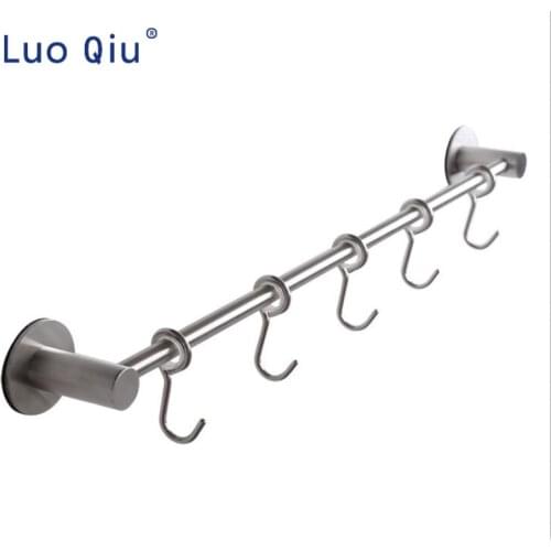 Hook Wall Mounted Kitchen Racks for Cooking Utensil Tools Knife Dinnerware Pantry Aluminum Black Shelf Storage Cutlery Holder