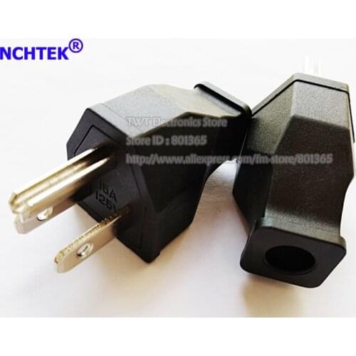 NCHTEK Nema 5-15P US Power Plug, Rewirable USA Male Connector , Assembly ,DIY, 200pcs , Free DHL Shipping