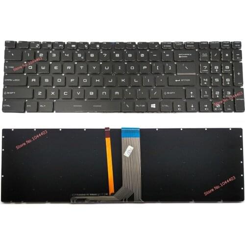 New laptop keyboard for MSI GL62 GL72 6QC 6QD 6QF Black Colorful Backlit Crystal Keys
