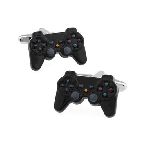 New Arrival Mens Fashion Cuff Button Black Colour Novelty GamePad Joystick Style Cuff Button Wholesale Cufflinks abotoadura
