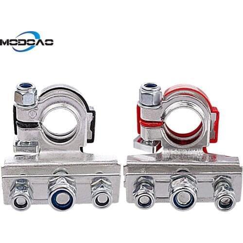 New 12V 3Way Battery Terminals Copper Positive Negative Connectors Clamps for Car Audio Van Motorhome