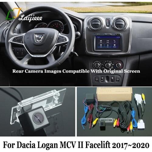 Reverse Camera For Dacia Logan MCV II Facelift 2017 2018 2019 2020 / Original Screen Connect Car Rearview Backup Parking Cameras