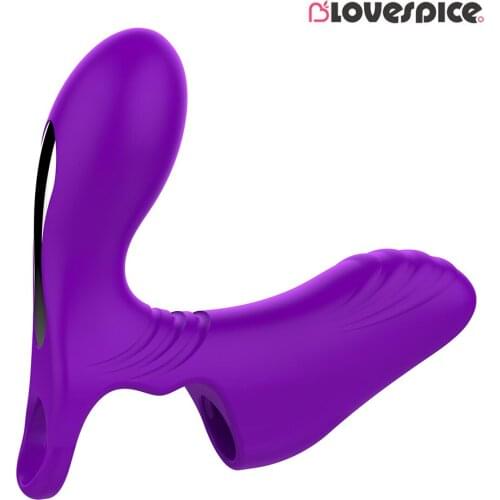 Finger Sleeve Vibrator Dual Vibration G-Spot Massage Clitoris Stimulator Remote Vibator Flirting Adult Toys for Women