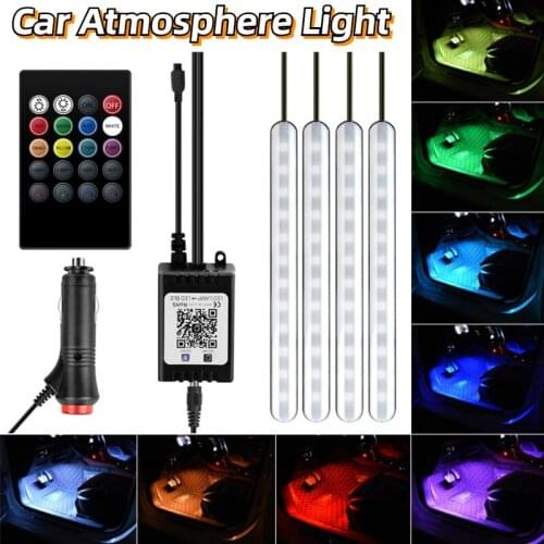 Car Interior Atmosphere Foot Light USB Remote APP Music Control For Hyundai Sonata IX35 i20 i30 azera Elantra Genesis tiburon