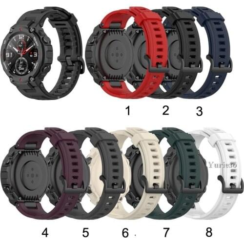 100pcs Wrist Strap For Huami Amazfit T rex T-Rex (A1918) Smartwatch Silicone Band Watchband Bracelet Correa With screwdriver