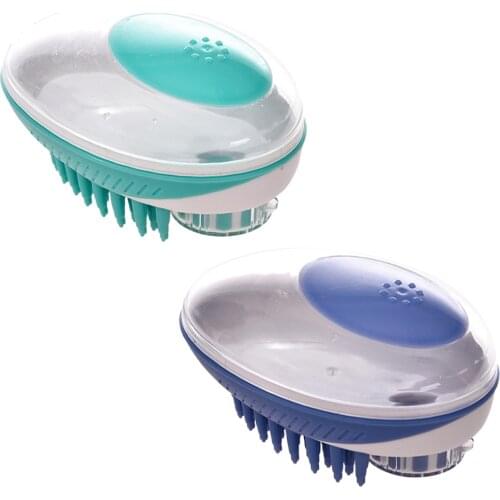 2 in 1 Pet Dog Bath Brush Scrubber Shampoo Comb Shower Grooming Pet Supplies