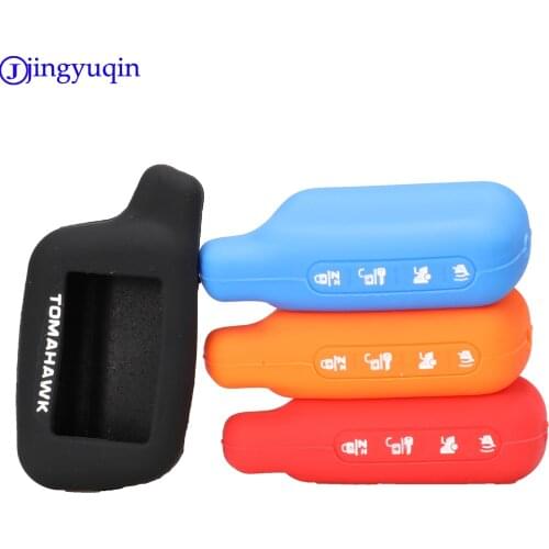 Jingyuqin X5 Silicone Case For Russian version of security vehicle two Car alarm TOMAHAWK X5 keychain