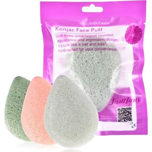 1Pc Colors Natural Konjac Sponge Cosmetic Puff Face Cleaning Sponge Face Washing Flutter Makeup Removal Face Puff Wholesale
