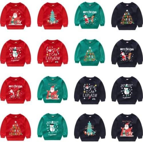 Oddler baby Hoodie girls Christmas Sweatshirts Baby Boys Girls Cotton Clothes Long Sleeve children cute sweatshirt 2-7T