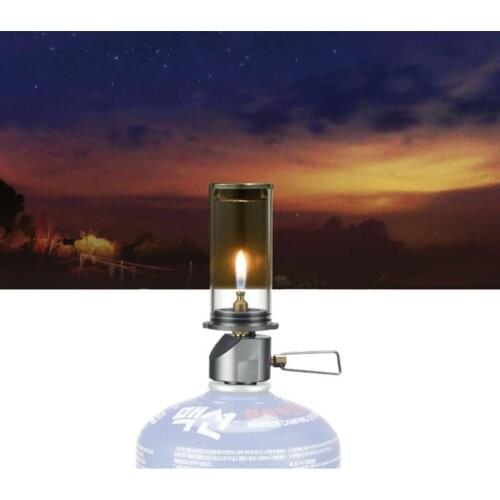 Outdoor Camping Lamp Ultralight Portable Gas Lantern 3 IN 1 Adapter Hiking Camping Emergency Night Lamps Tourist Gas Tent Lights