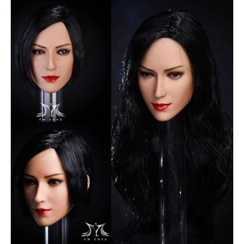 YMTOYS YMT06 1/6 Asian Beauty Ada Head Sculpt Female Soldier Head Carving Fit 12'' Action Figure Body Dolls