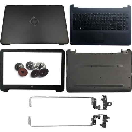 NEW Laptop LCD Back Cover/Front Bezel/Hinges/Palmrest/Bottom Case For HP 250 255 256 G4 15-AC 15-AF 813925-001 900263-001 Black