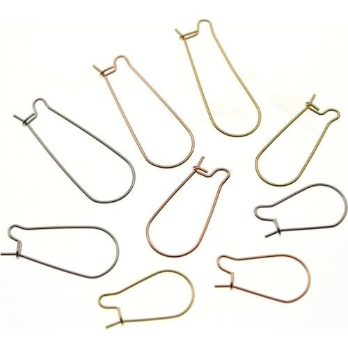50pcs Stainless Steel Rose Gold Color Earring Hooks Clasp DIY Earrings Findings Ear Wire Accessories For Jewelry Making Supplies