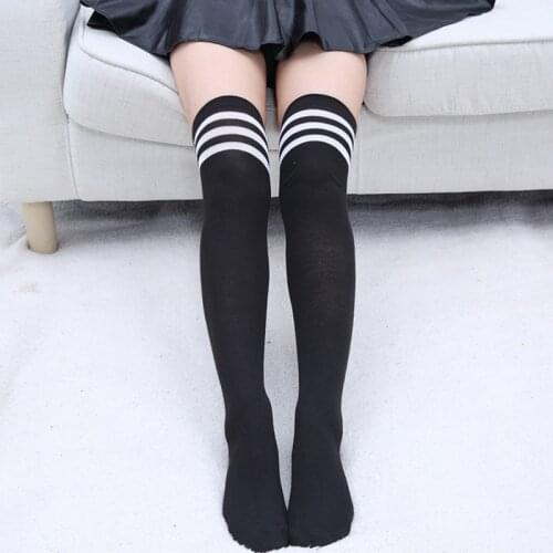 Sexy Socks Striped Long Socks Women Long Stockings Warm Thigh High Socks For Ladies Girls New Fashion Striped Knee Socks Women