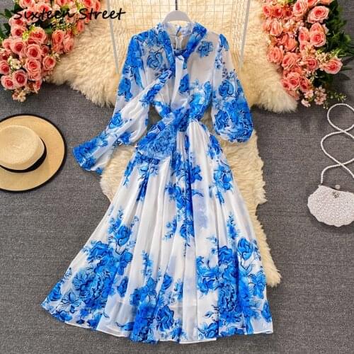Maxi Dresses for Women Summer Chiffon Korean Vintage Vestido De Mujer Long Sleeve Dress Y2k Clothing Women Luxury High Quality