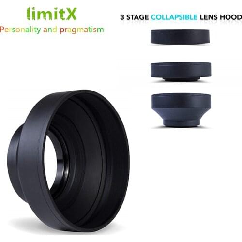 3 Stage Collapsible Lens Hood for Sony DSC HX400V HX350 HX300 H400 Digital Camera