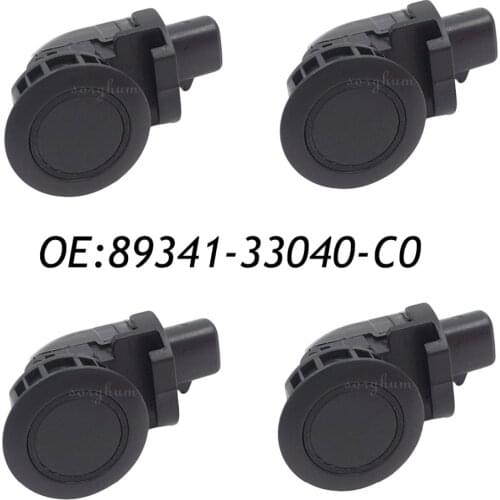 4PCS 89341-33040-C0 89341-33040 PDC Parking Sensor For Toyota FJ Land Cruiser Corolla Camry Black