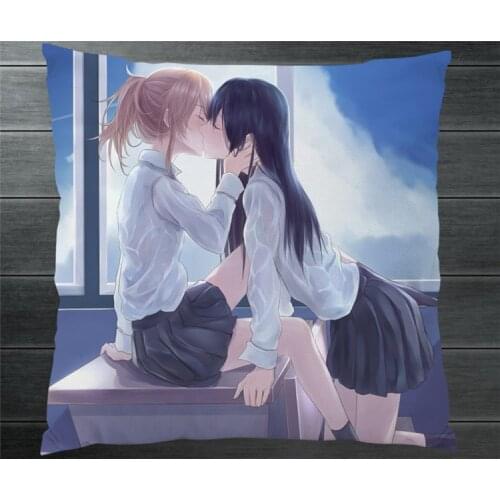 Anime Citrus Aihara Yuzu Aihara Mei Couple Two Side Pillowcase Pillow Case Cover Otaku Manga Cosplay Gift BED/SOFA/CAR Decor 10