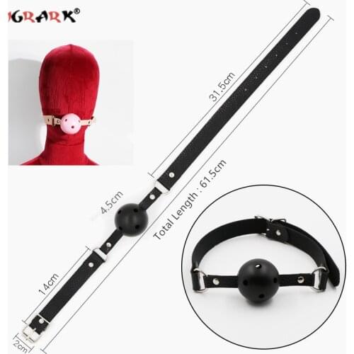 BDSM Bondage Leather Strap On Restraints Open Mouth Ball Harness Gag Sex Toys for Women Couples Game Accessories Erotic Products