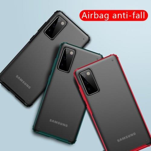 Case for samsung s20 fe s10 plus ultra s10e bumper cover on galaxy s 20 10 20s 10s protective phone back coque bag tpu pc matte